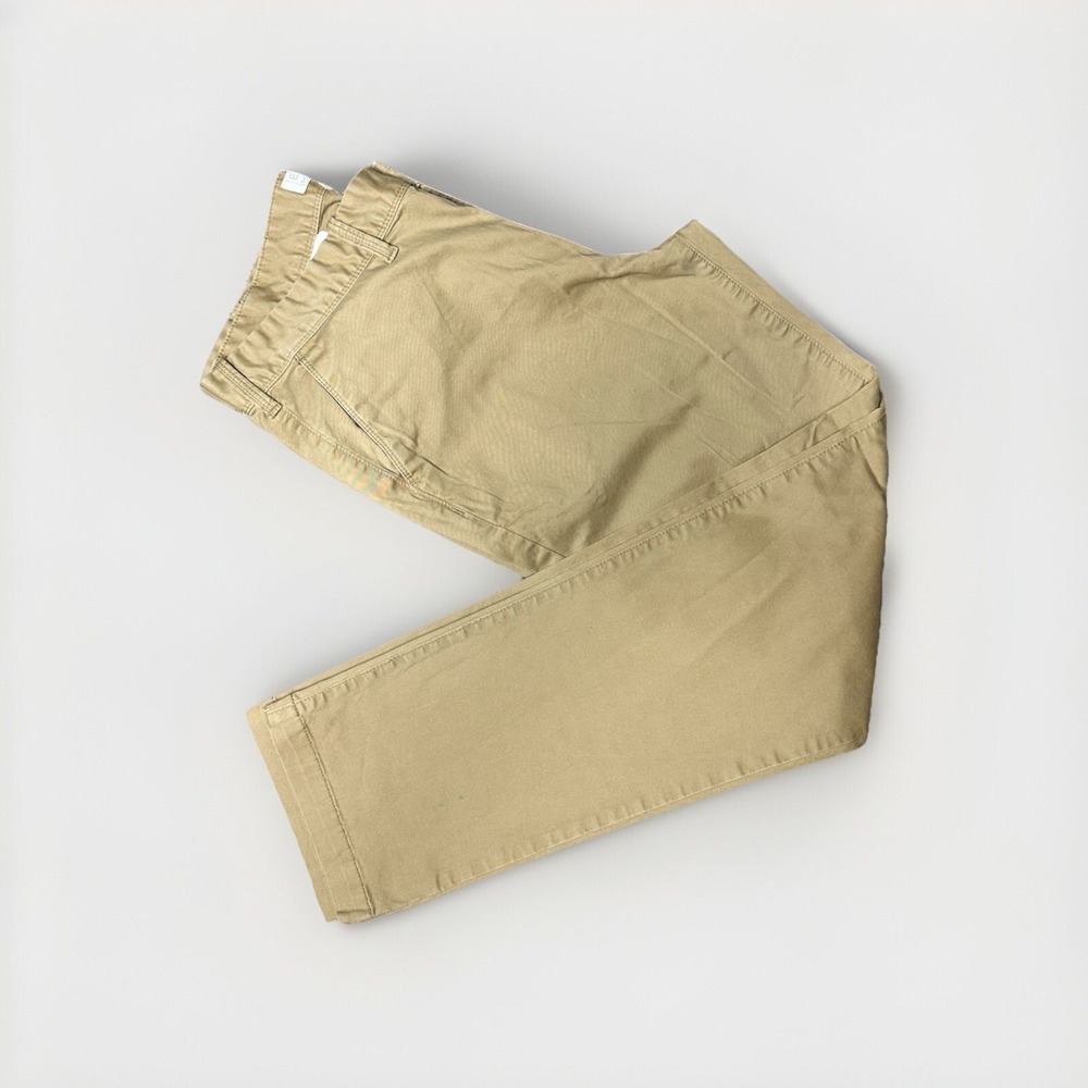 Express Chino Pants Mens 33x30 Tan Khaki Slim Fit Cotton Blend Trousers Casual